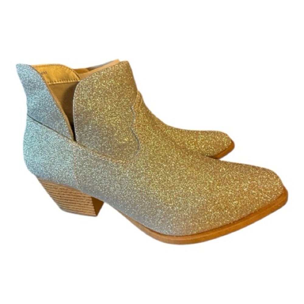 Jellypop Shelby Women's Silver Glitter Ankle Boots, new in box, never worn, 8 - Picture 7 of 15